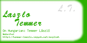 laszlo temmer business card
