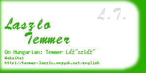 laszlo temmer business card